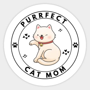 The Best Cat Mom In The Whole Wide World Sticker